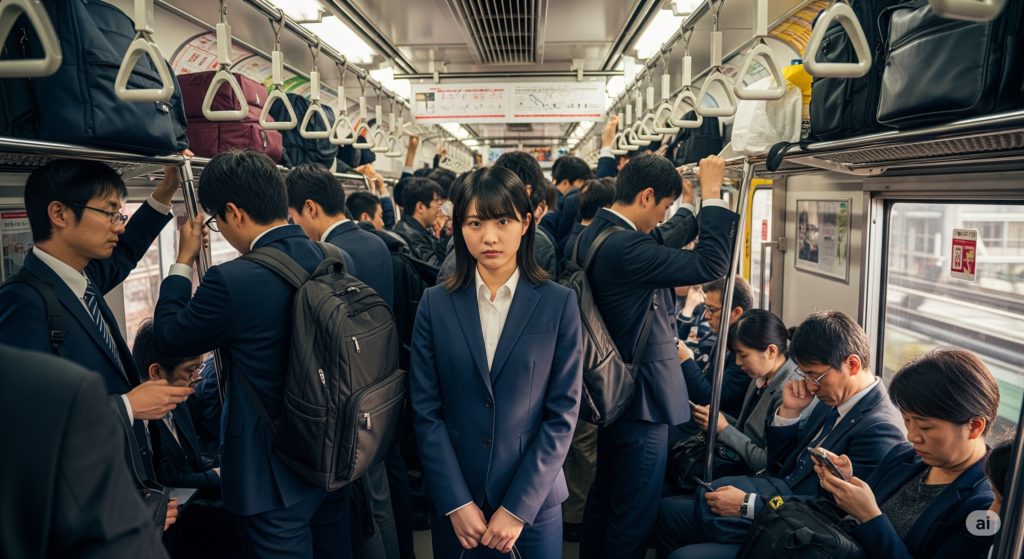 満員電車で降りる人を見抜く